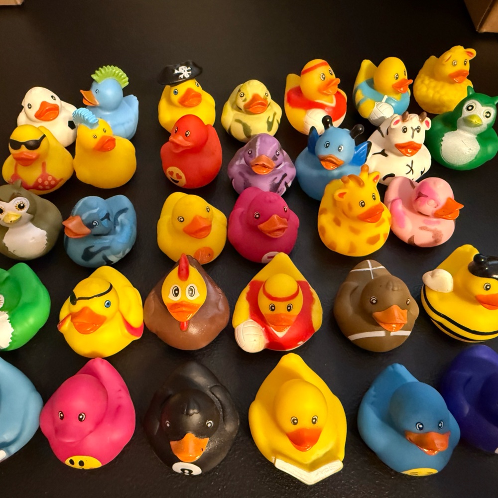 Colorful Rubber Duck Action Figure Set